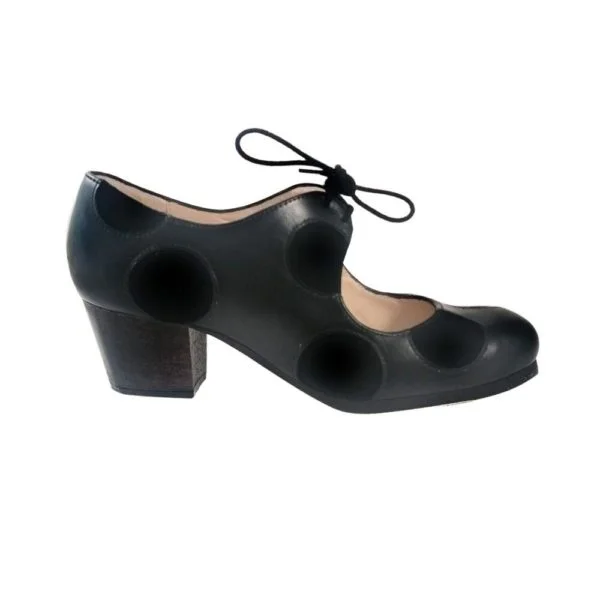 Zapato de Flamenco Lunares Cordones