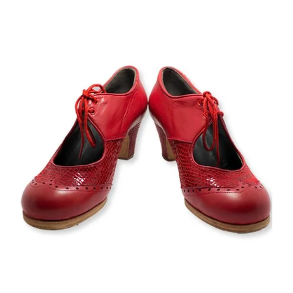 Zapato de Flamenco Combinado Cordones