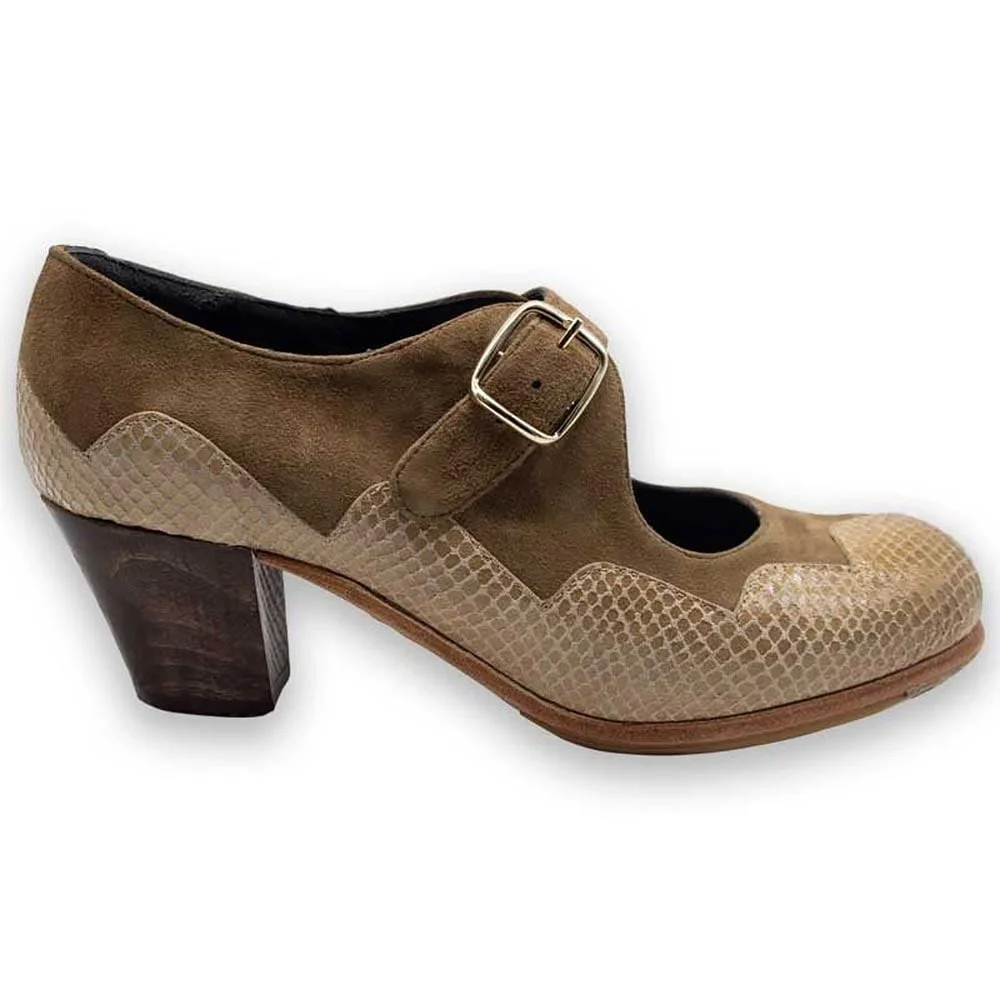 Zapato de Flamenco Ondas Con Hebilla - Imagen 7