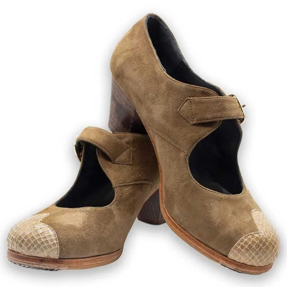 Zapato de Flamenco Ondas Con Hebilla - Imagen 5