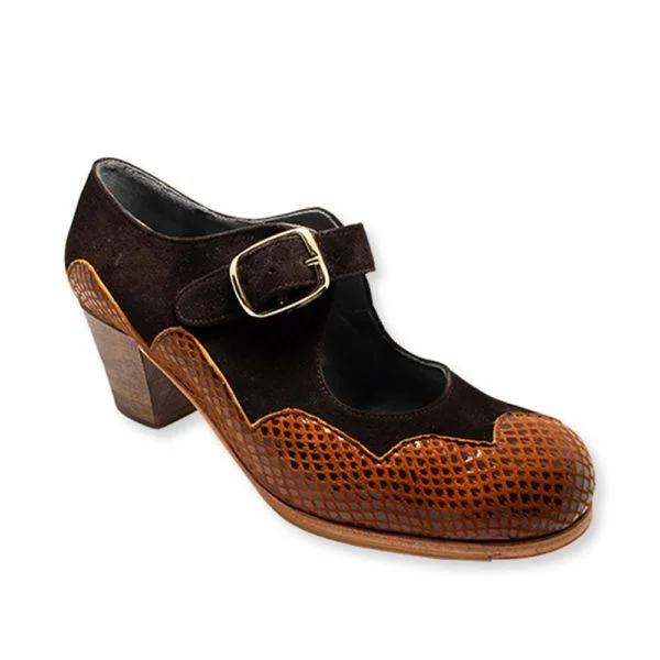 Zapato de Flamenco Ondas Con Hebilla