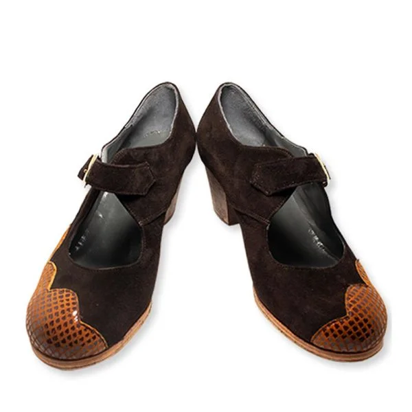 Zapato de Flamenco Ondas Con Hebilla