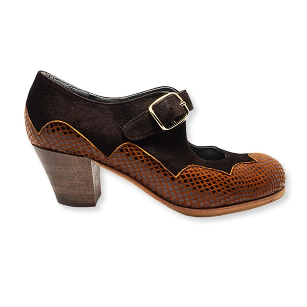 Zapato de Flamenco Ondas Con Hebilla - Imagen 3
