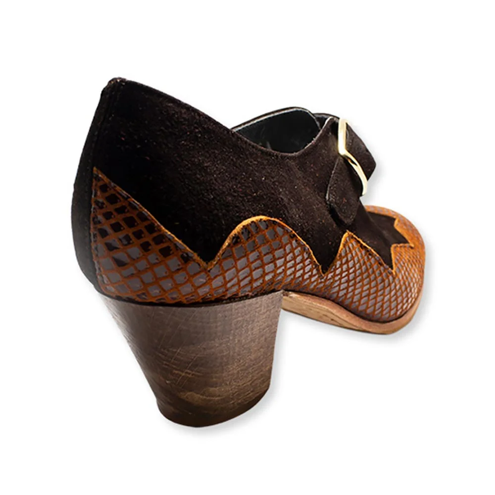Zapato de Flamenco Ondas Con Hebilla - Imagen 4