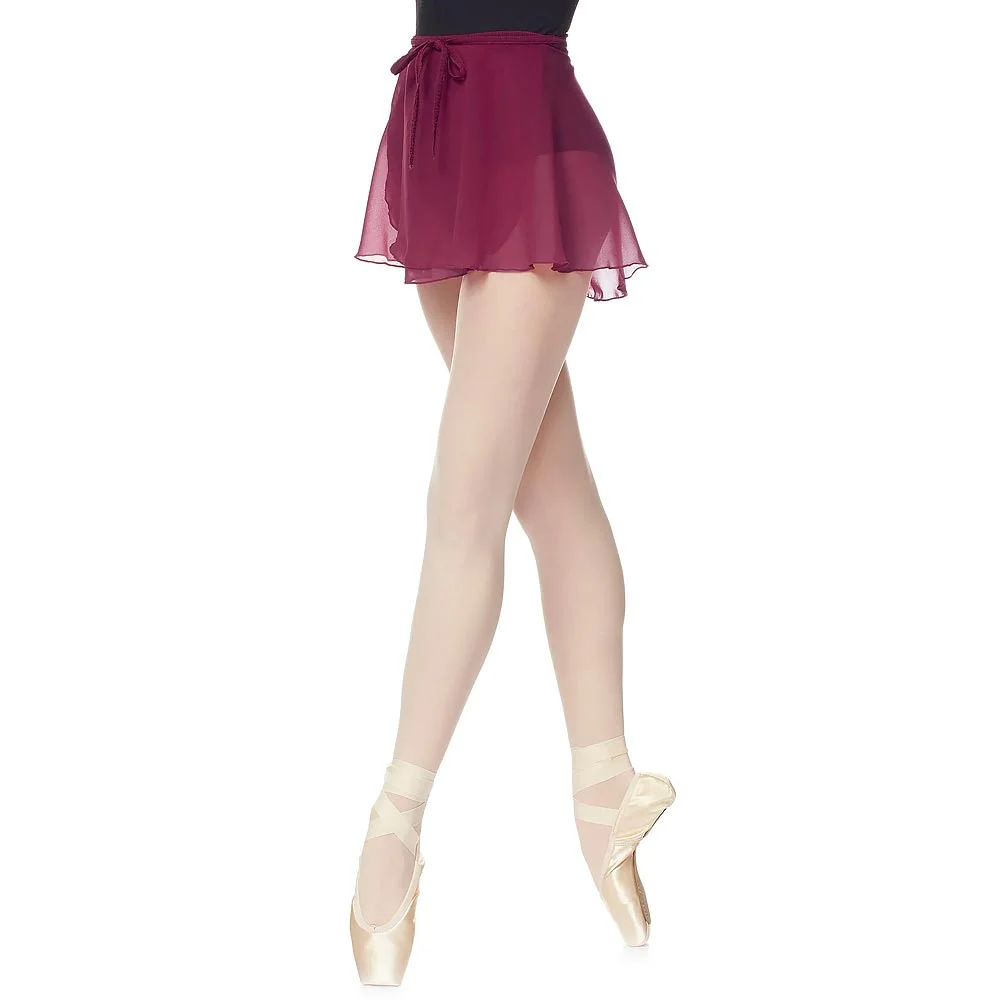 Falda Ballet Giselle cruzada de gasa con cintas elásticas largas - Imagen 4