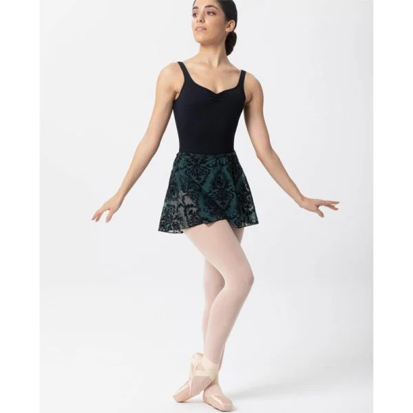 Falda Manila cruzada tejido flocado danza y ballet de Intermezzo
