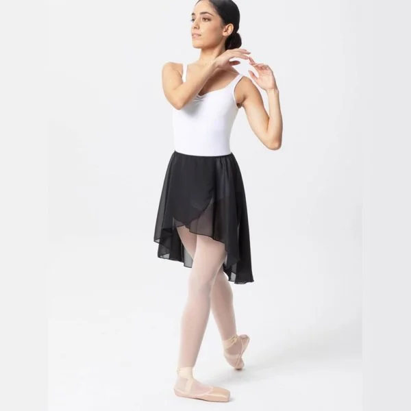 Falda Negra larga Ballet y Danza corte asimétrico de Intermezzo