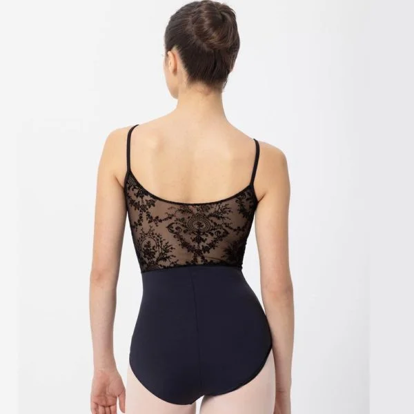 Maillot ballet Manila tirantes con red flocada Intermezzo