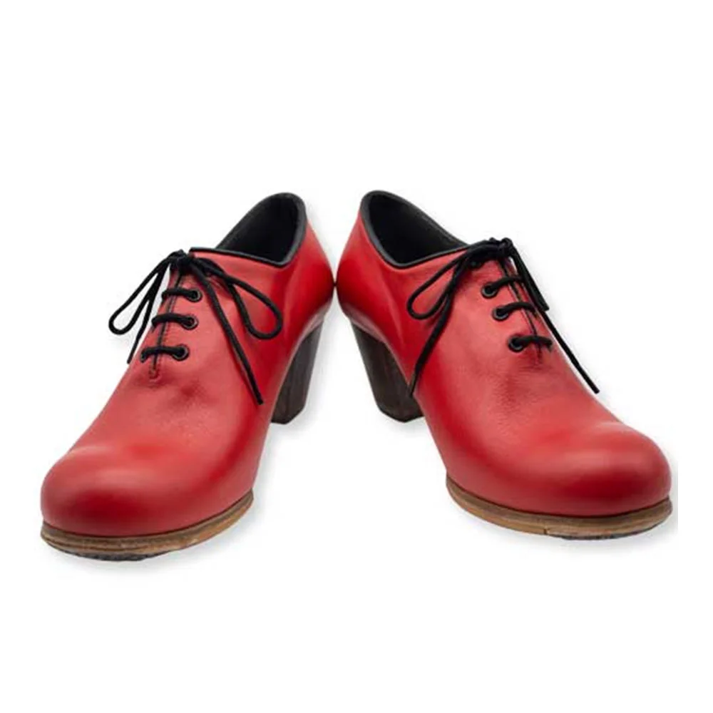 Zapato Flamenco Chapín Liso con Glitter - Imagen 3