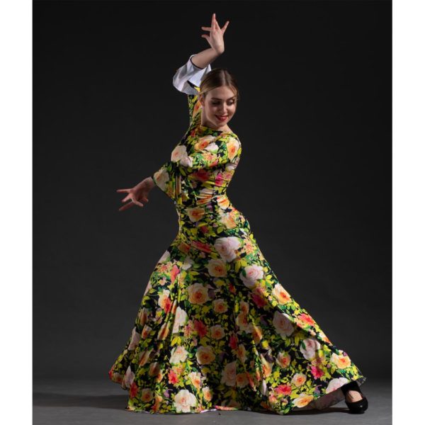 Falda de flamenco Cala Fajín Flor amarilla