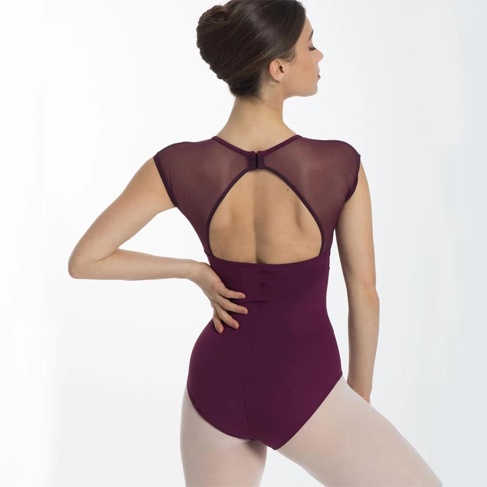 Maillot ballet manga malla y espalda abierta Intermezzo - Imagen 4