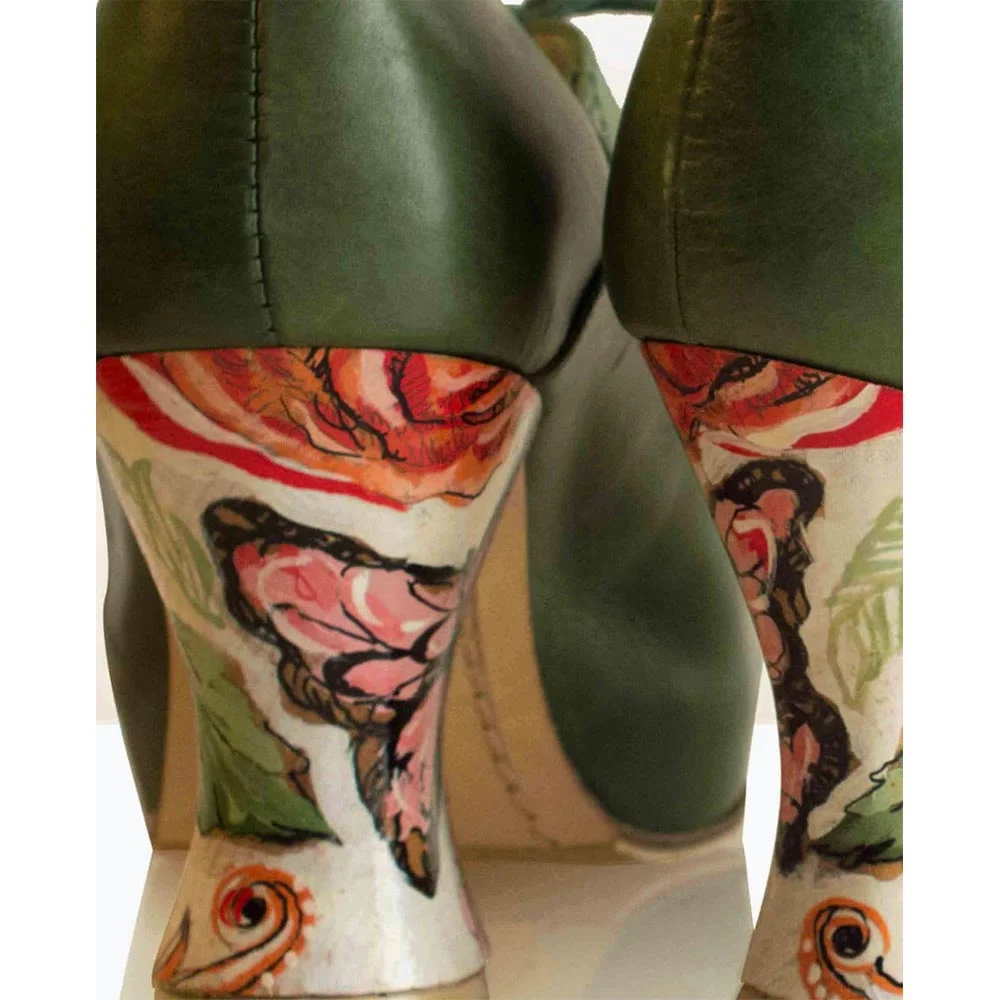 Zapato de calle Arty Hojas Verdes - Imagen 3